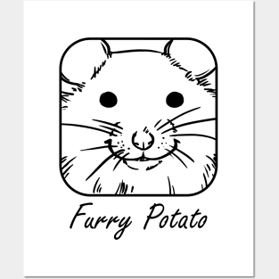 furry potato funny hamster lovers gift Posters and Art